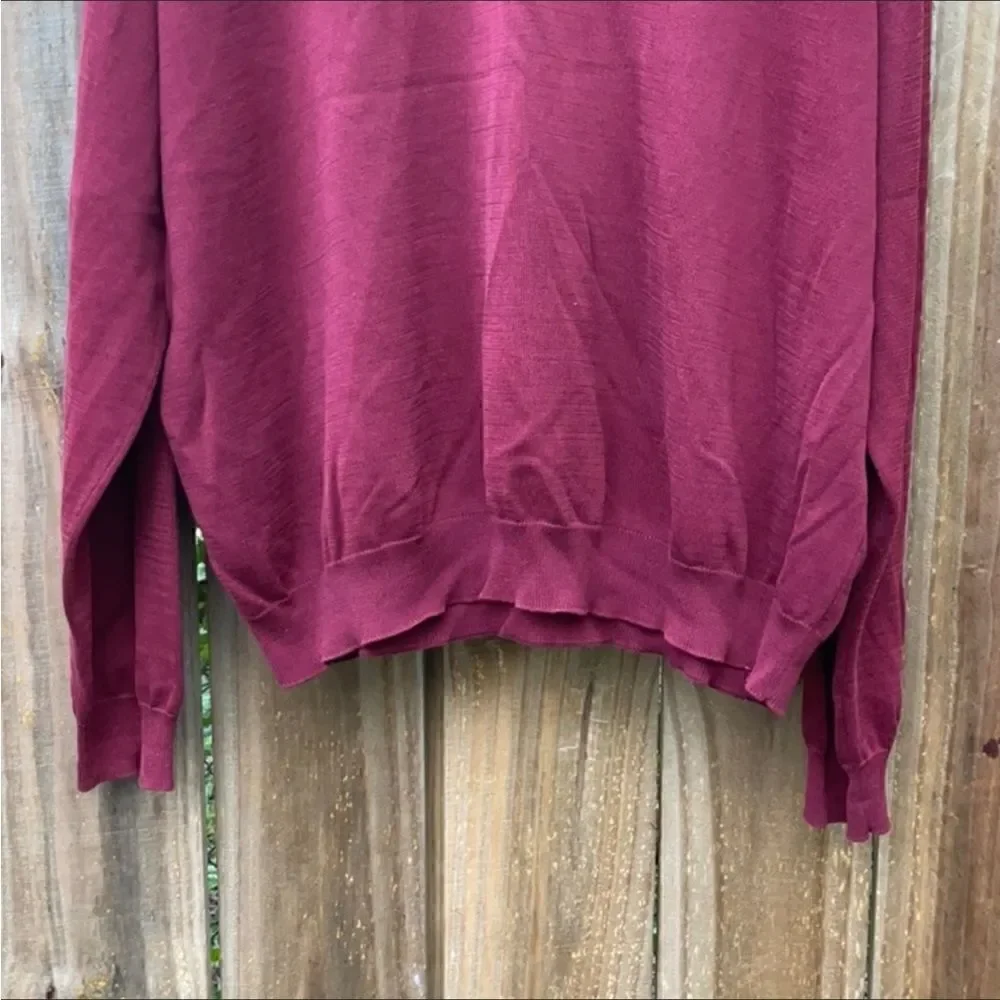 Take 50% OFF- Oxford Golf Burgundy V-neck Sweater, Size-XXL